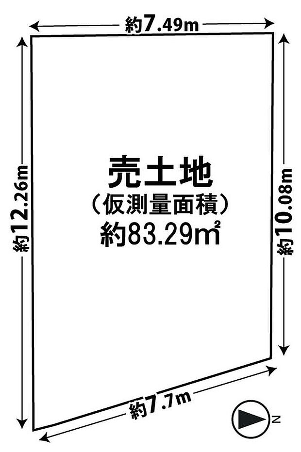 仮測量面積:83.29m2