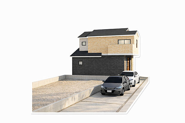 【分譲イメージパース】
嬉しい駐車２台可能！