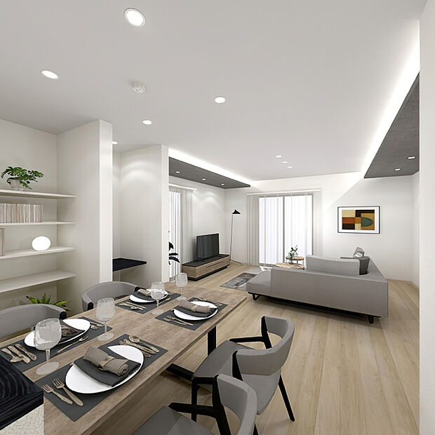 <相談無料!>お家探し・見学しながら、弊社専属FPさんによる資金計画のご相談可!(事前予約制)
※イメージパース:ダイニング