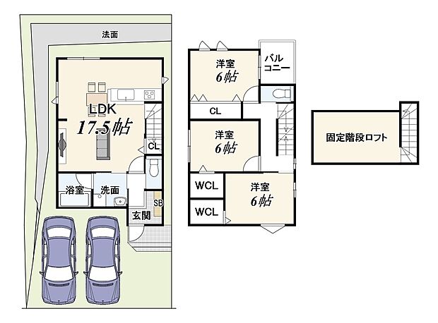 【1号地:新築参考プラン】建物価格:1929万円/建物面積:88.29m2