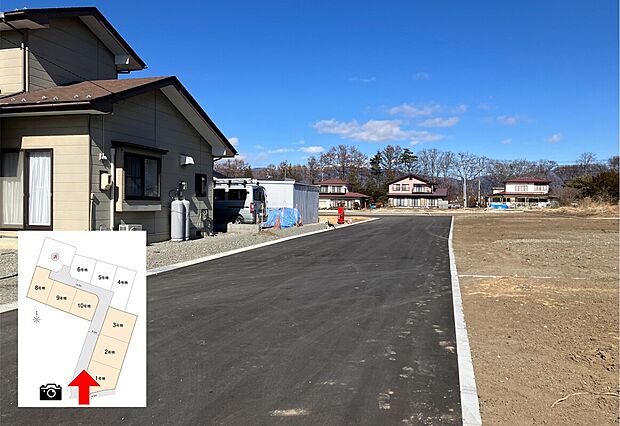 1号地～3号地の分譲地内接道（2026年2月撮影）