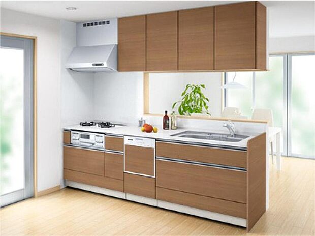 【【システムキッチン/OFELIA】】≪Takara standard製≫
ホーロークリーンキッチンパネル、
浄水器一体水栓、食器洗い乾燥機、
3つ口コンロ、水無し両面焼グリル