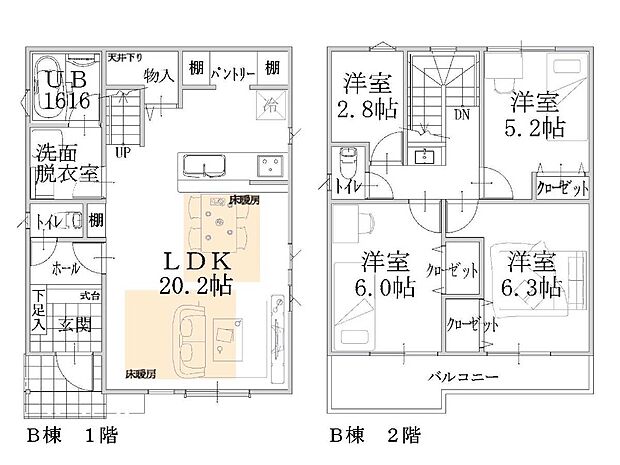 B棟間取図