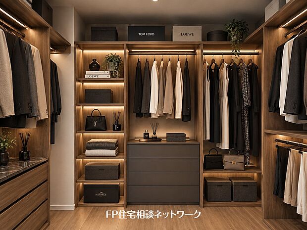 本画像の棚、小物等はCGイメージで販売価格にも含まれず、付帯しません。なお、棚の造作工事は有償です。