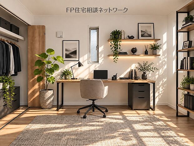 本画像の家具等はCGイメージで販売価格にも含まれず、付帯しません。間接照明、棚設置工事は有償です。