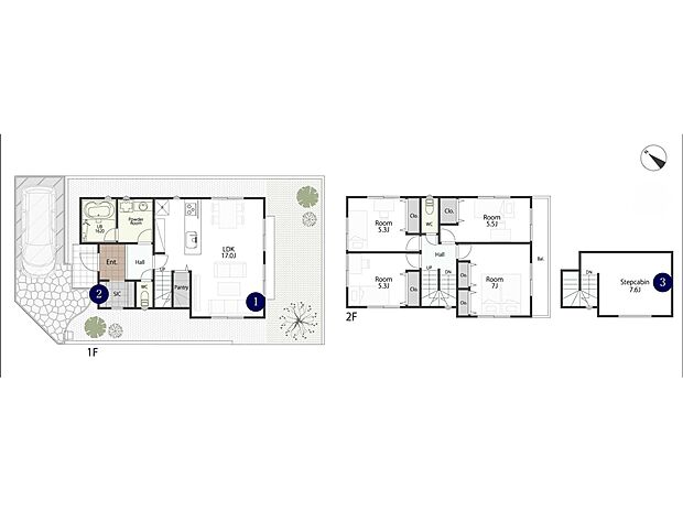 【間取図】【6区画参考プラン】土地価格: 2600万円 プラン建物価格: 2223万円 プラン間取り: 4LDK 土地面積: 125.58m2 プラン建物面積: 99.78m2