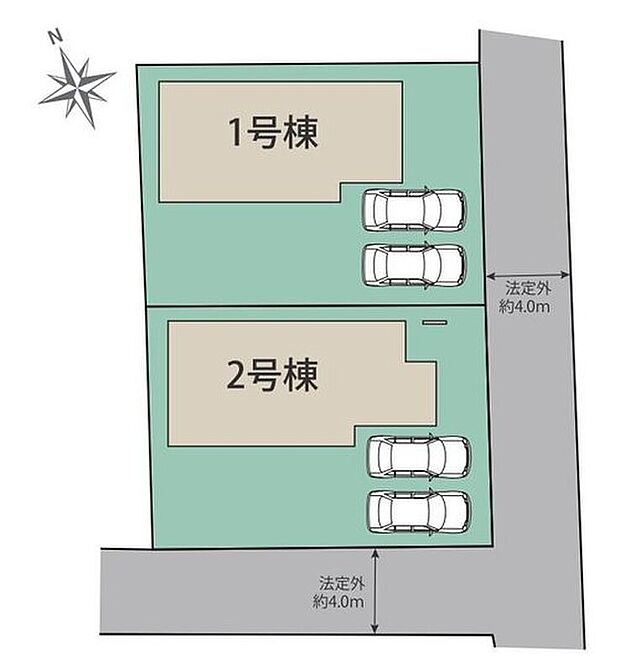 カースペースは並列2台分を確保^^