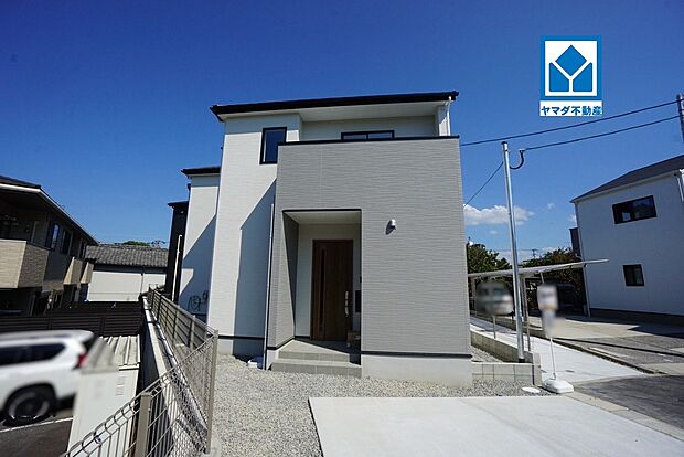 1号棟。共働き夫婦に嬉しい家事動線と収納力を備えた新築戸建。シンプルで機能的、二人三脚の暮らしがもっと快適になる我が家＾＾