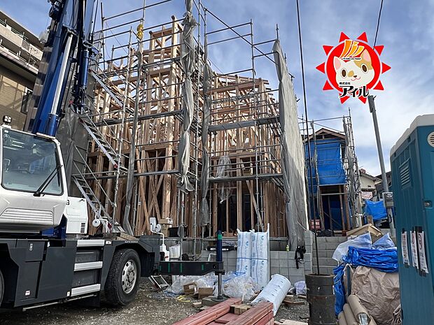 【Bloom　春日市白水ヶ丘2丁目2期】全2棟　現地（2025年12月下旬撮影）