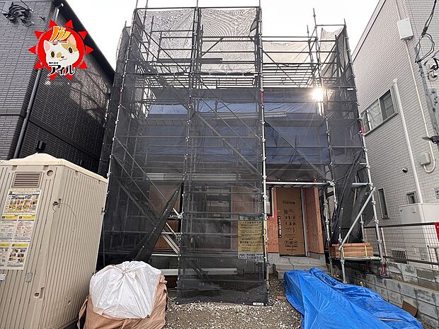 【Cradle garden　早良区賀茂第6】　建築中　現地(2025年12月下旬撮影）