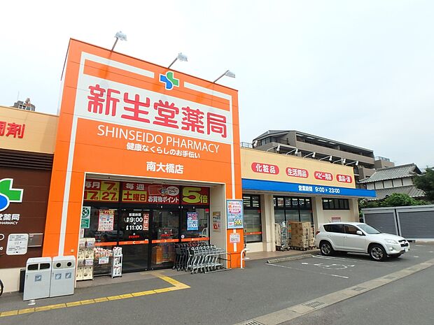 ドラッグ新生堂 南大橋店（約700m・徒歩9分）