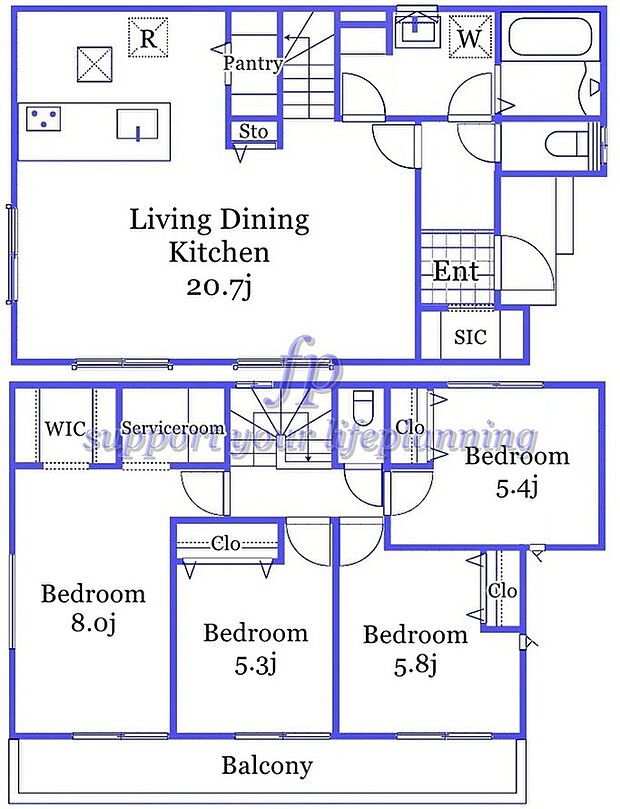 (1号棟)価格: 5090万円、間取り: 4LDK、土地面積: 145.73m2、建物面積: 108.68m2 / シューズインクローク パントリー ウォークインクローゼット カウンター付き書斎