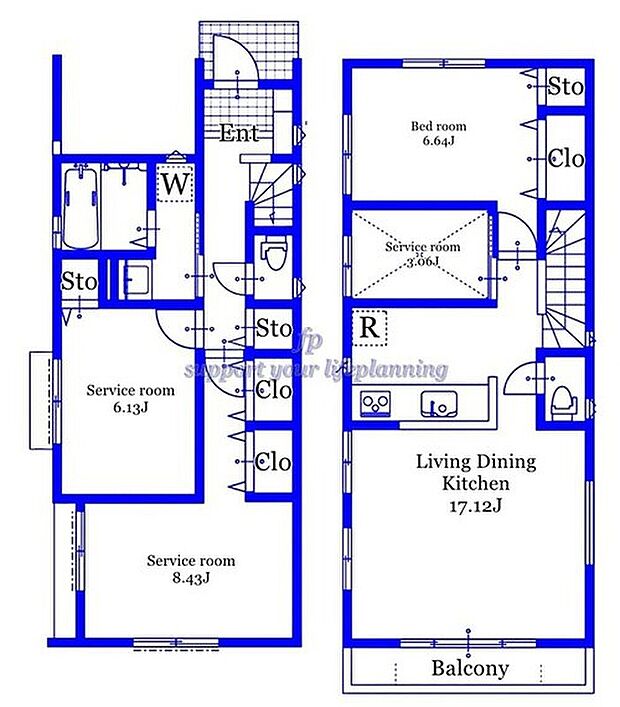 (1号棟)価格: 5680万円、間取り: 1LDK+3S、土地面積: 90m2、建物面積: 99.78m2 / 南東側バルコニー 3帖テレワークルーム 小屋裏収納 2階リビング 廊下収納