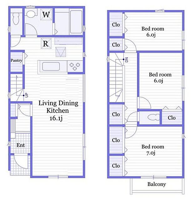 【3LDK】パントリー付キッチン 水回り集中し家事動線良好 廊下収納 乾太くん設置可能(オプション)