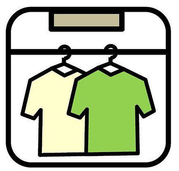 【浴室換気乾燥暖房機】カラッとしない日が続き、外干しで乾きにくい時季などに重宝する、浴室換気乾燥機付です。花粉シーズンや、早く乾かしたい時など、様々な場面で家事の効率もUPします。