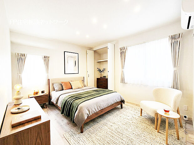 【全室6帖以上のゆとりの間取り】※本画像はAIがCGで家具作成しており実際は家具は設置されておりません。また、販売価格に家具等は含まれておりません。