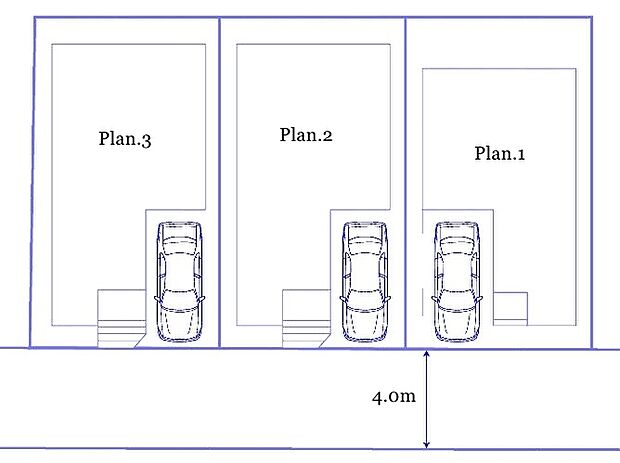 【車通りの少ない前面道路】前面道路は車通りの少ない道路。お車の出し入れが苦手なママや小さなお子様にも安心ですね。しっかり舗装もされているので、ベビーカーや自転車で通っても快適に通行できます。