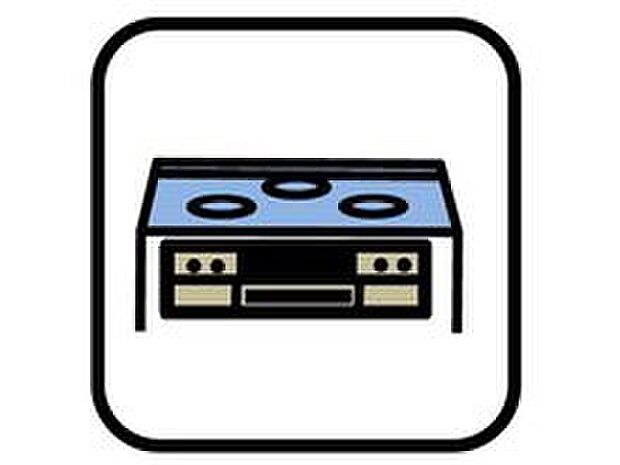 【3口ガスコンロ】慣れている方も多く、火力が目に見えるため、使いやすいという方も多い、3口のガスコンロ仕様です。新生活に伴い、鍋を買い換える必要がない世帯も多く、使い慣れた道具をそのまま使えます。