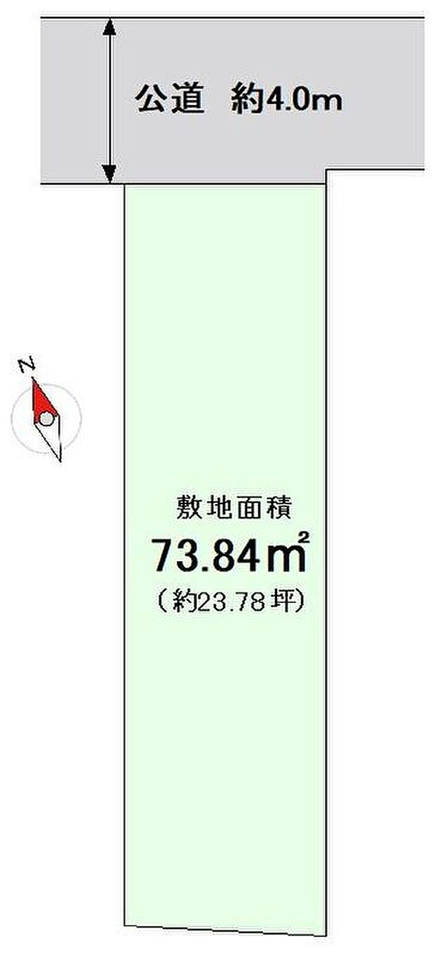 【区画図】
キレイな整形地♪駅徒歩3分の希少な立地
