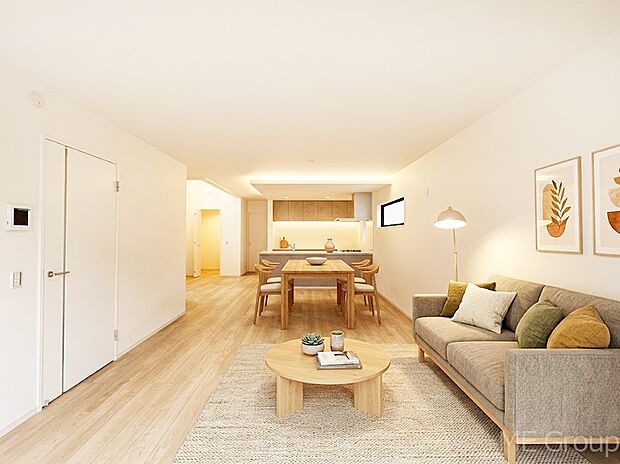 落ち着いた雰囲気のＬＤＫは家族みんなの快適空間※家具はCGです