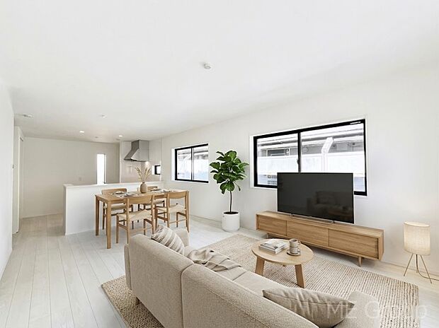 開放感を感じながら家族団らんが楽しめる２階リビング！※家具はCGです