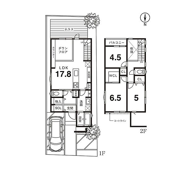 【建物参考プラン例】建物参考プラン例(建物価格2500万円、建物面積87.50m2)