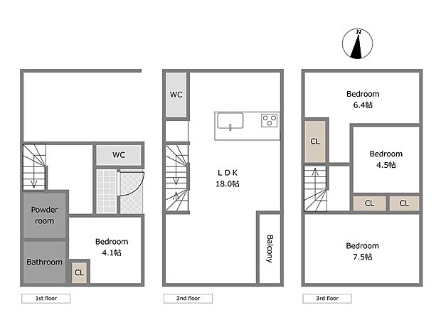 A号棟参考プラン(建物込6380万円、土地面積63.00m2、建物面積95.22
m2)期間限定!建物フリープランに付き、お客様のご要望をお聞かせください!