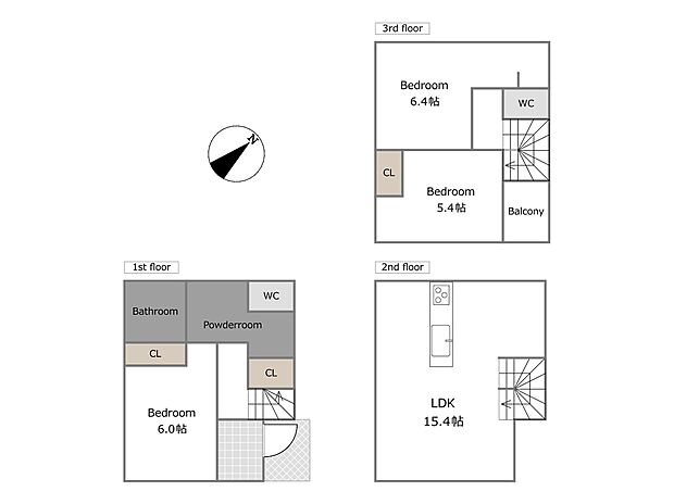 A区画参考プラン(建物込5,480万円、土地面積69.03m2、建物面積83.00m2)