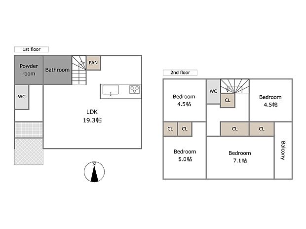 参考プラン（建物込5,480万円、土地面積137.80ｍ2、建物面積95.23ｍ2）