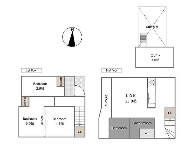 【A号棟参考プラン】建物込5680万円、土地面積60.71m2、建物面積61.47m2(期間限定!建物フリープランに付き、お客様のご要望をお聞かせください!)