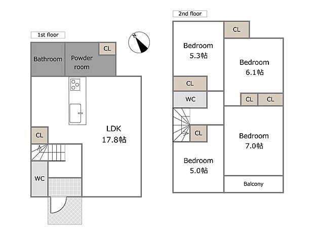 【B区画参考プラン】建物込5680万円、土地面積136.74m2、建物面積95.22m2(期間限定!カラーセレクトプランにつき、お客様のご要望をお聞かせください!)