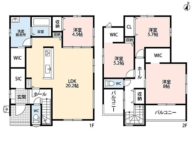 (2号棟)、価格2898万円、4LDK、土地面積167.29m2、建物面積114.48m2