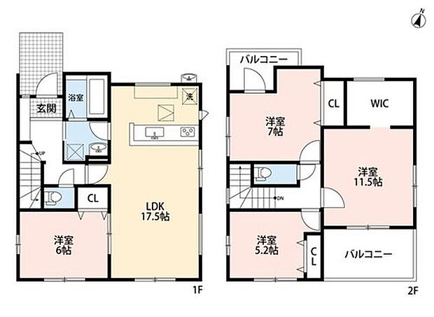 (1号棟)、価格3199万円、4LDK、土地面積161.96m2、建物面積105.35m2