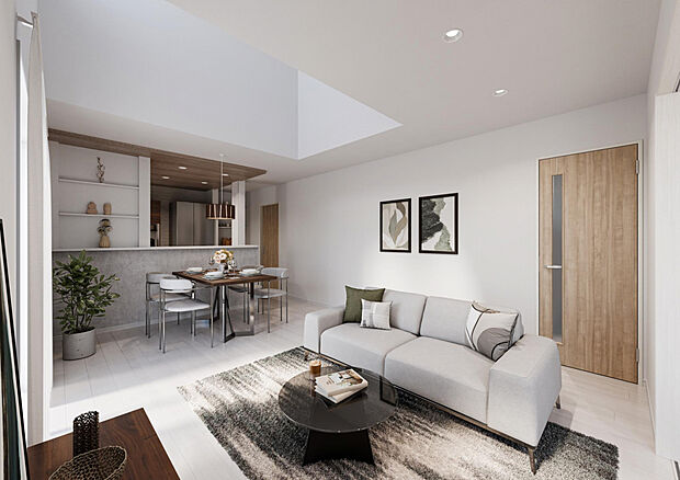 【完成予想図（3号棟LDK）】※家具等をCGで加工しています。家具付販売ではございません。