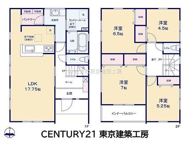 ランドリールーム・パントリー・各部屋にクローゼットが装備でスッキリ快適にお過ごしいただけます。