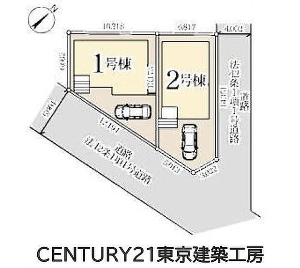 【区画図】限定全2区画の一画!南向きにつき陽当り良好、心地よい光と風を感じられる住環境。