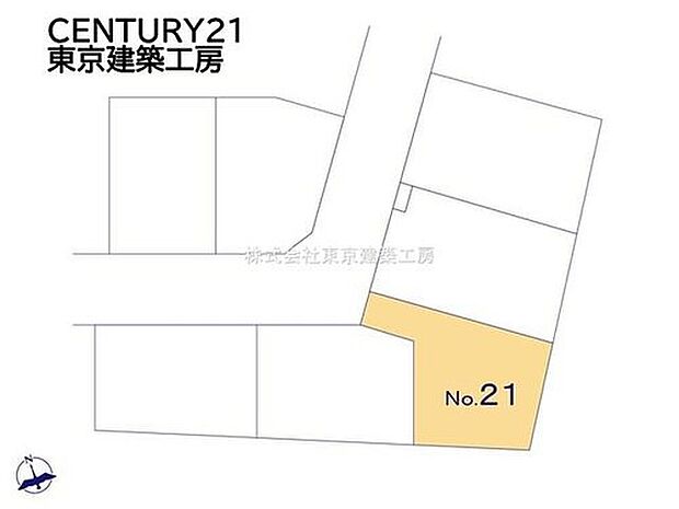 【区画図】3LDK、土地面積129.13m2、建物面積106.82m2