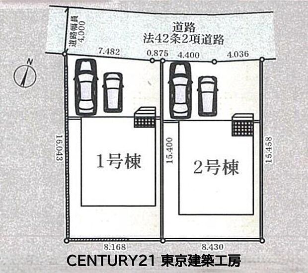 【区画図】4LDK、土地面積129.53m2、建物面積89.9m2