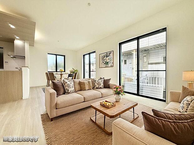 ■くつろぎと笑顔が集まる、心温まるリビング