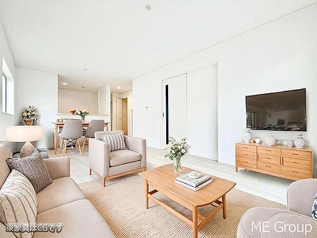 【リビング】■くつろぎと笑顔が集まる、心温まるリビング