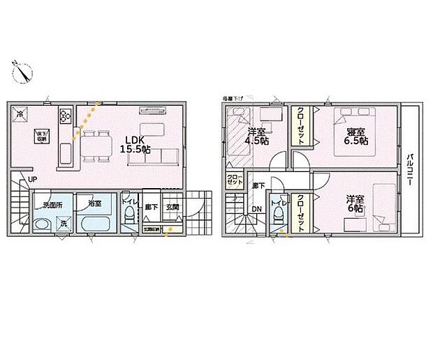 【3LDK】2号棟