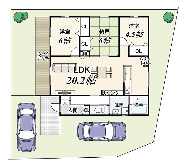階段のない平屋は生活動線がシンプルで、日々の移動ア家事もスムーズ!