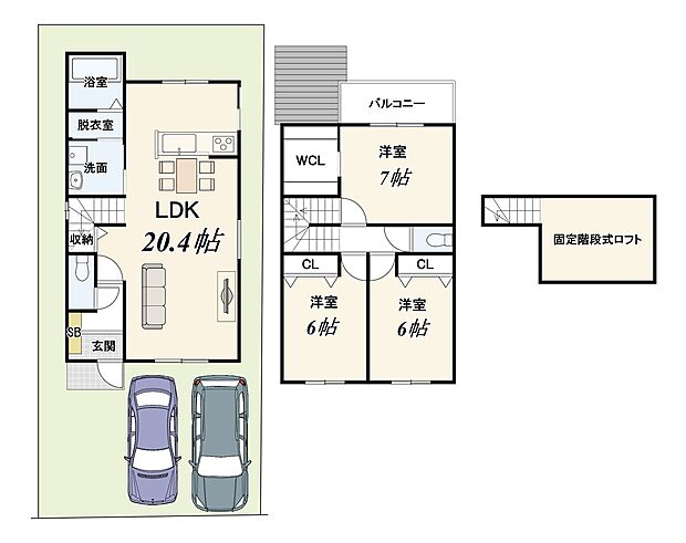 土地・建物合計価格(新築参考プラン)3699万円・土地1799万円・建物2010万円・設計監理費用170万円、外構費用120万円別途要