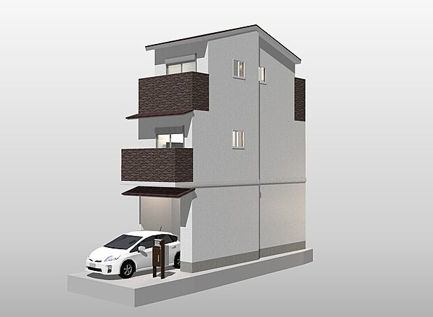 【【外観イメージパース】】■現地とあわせてモデルハウスのご案内も可能です。完成後の暮らしをイメージしながらご検討いただけます。お気軽にお問い合わせくださいませ。