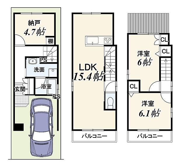 【2SLDK】(設計監理費用120万円は物件価格に含む)
外構費120万円別途要