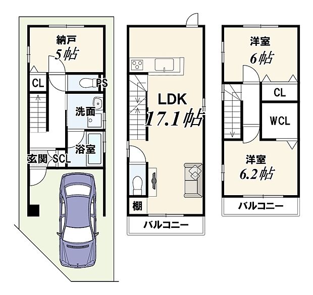新築参考プラン90.39m2/建物価格1924万円/2SLDK/駐車1台可