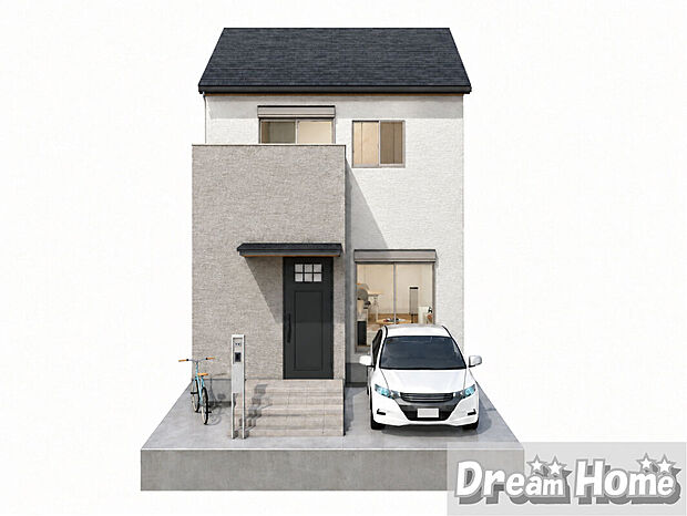 【パース図:外観】
\令和9年2月完成予定/完成前のお住まいを、より具体的にイメージしていただけるよう作成した完成予想パースです。※イメージパース図のため、実際の色味や材質とは異なる場合がございます。