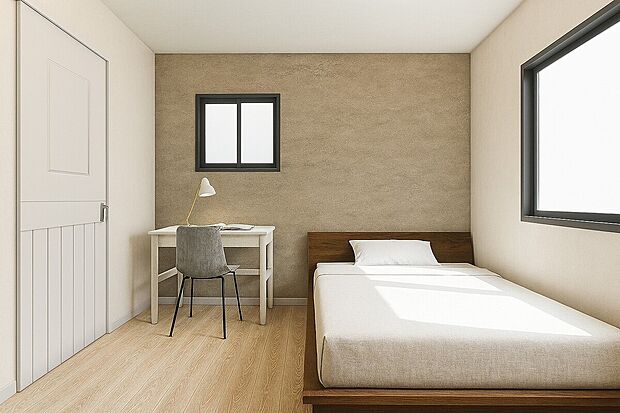 【【イメージパース/2F洋室7帖】】お持ちの家具の配置を考えると洋室のお部屋が暮らしやすいという方に。こだわりの家具やインテリアもしっくり収まります!