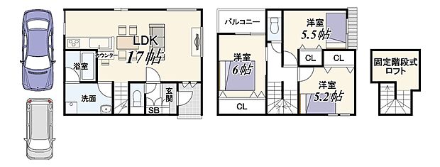 【2号地:新築参考プラン】建物82.43m2/建物価格2029万円