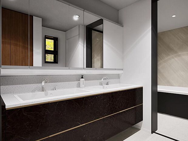 【完成予想パース】 洗面室

◆◆ 【無料】 見学予約 受付中 ◆◆
ＴＥＬ ： 0120-530-132（通話無料）